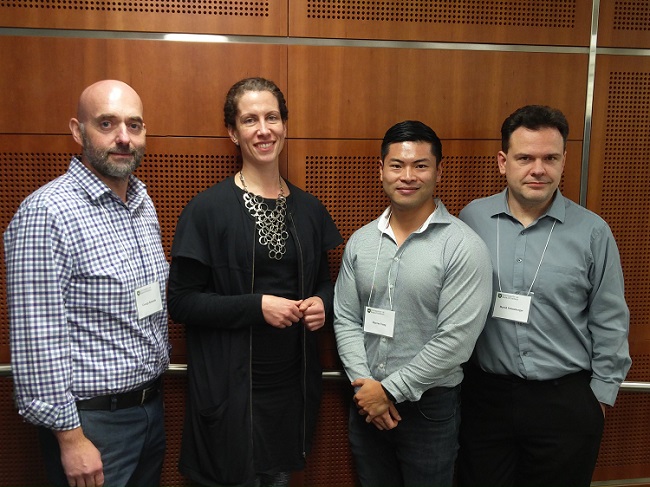 Left to right: From CCHSA: Dr. George Katselis, Dr. Catherine Trask, Dr. Marcus Yung, and Dr. David Schnegerger